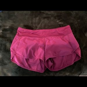 PLUM LULULEMON SHORTS